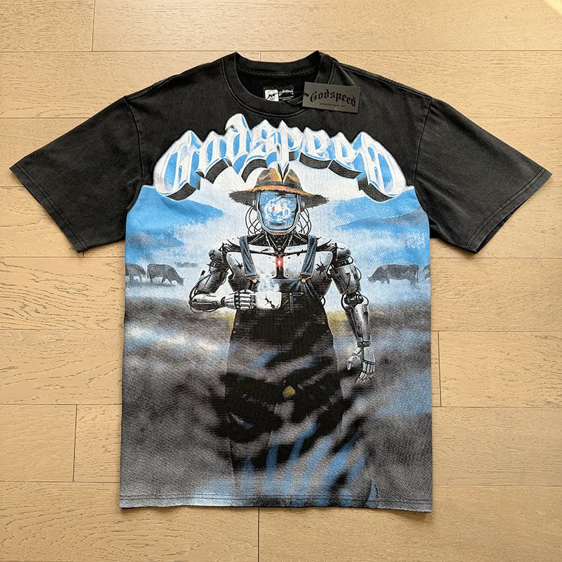 Godspeed Mers Loaded Washed Black Graphic T-Shirt