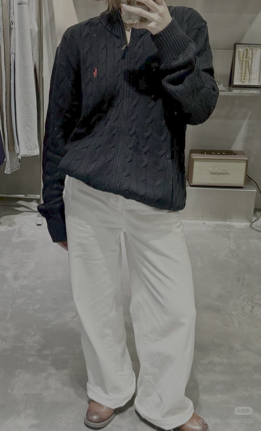 Ralph Lauren Full-Zip Cable-Knit Sweater